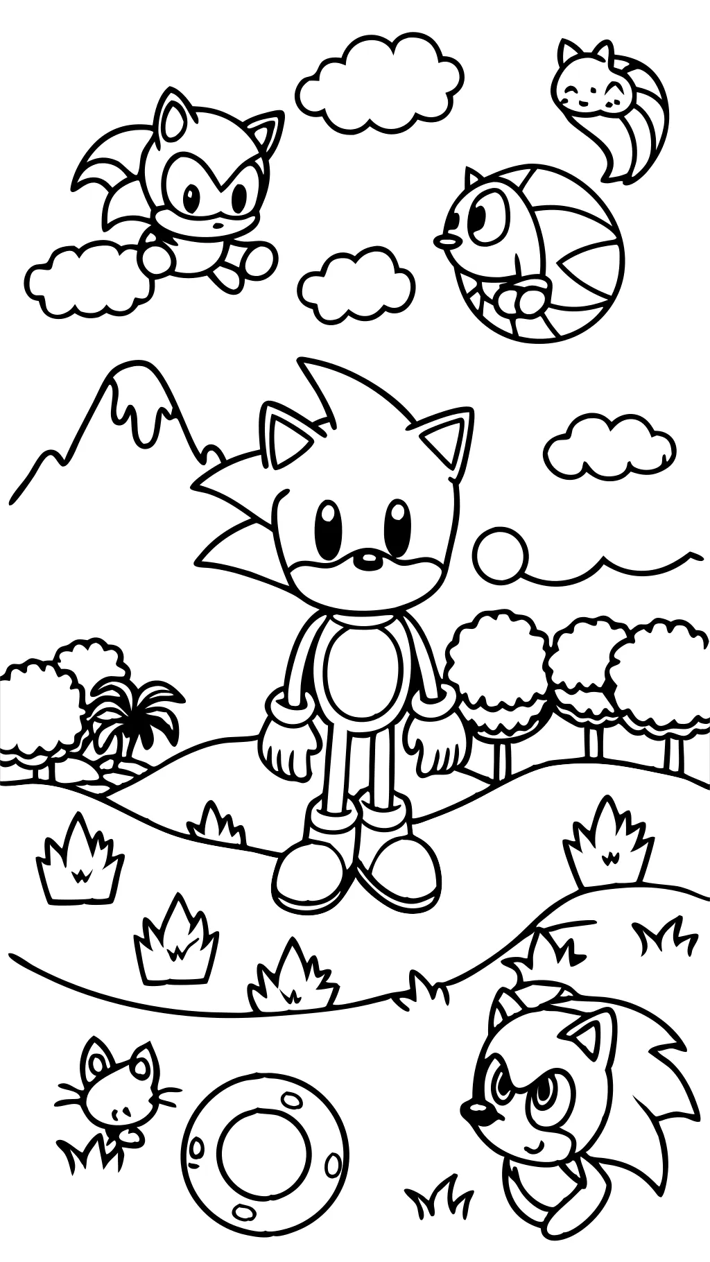 movie sonic coloring pages